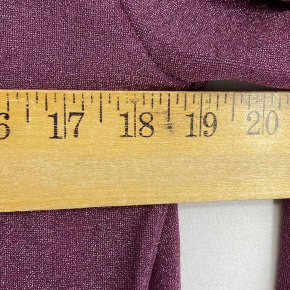 Wild Fable Juniors Size 1X Cut Out Bodycon Short Dress Purple Lurex Long Sleeves - Picture 8 of 9